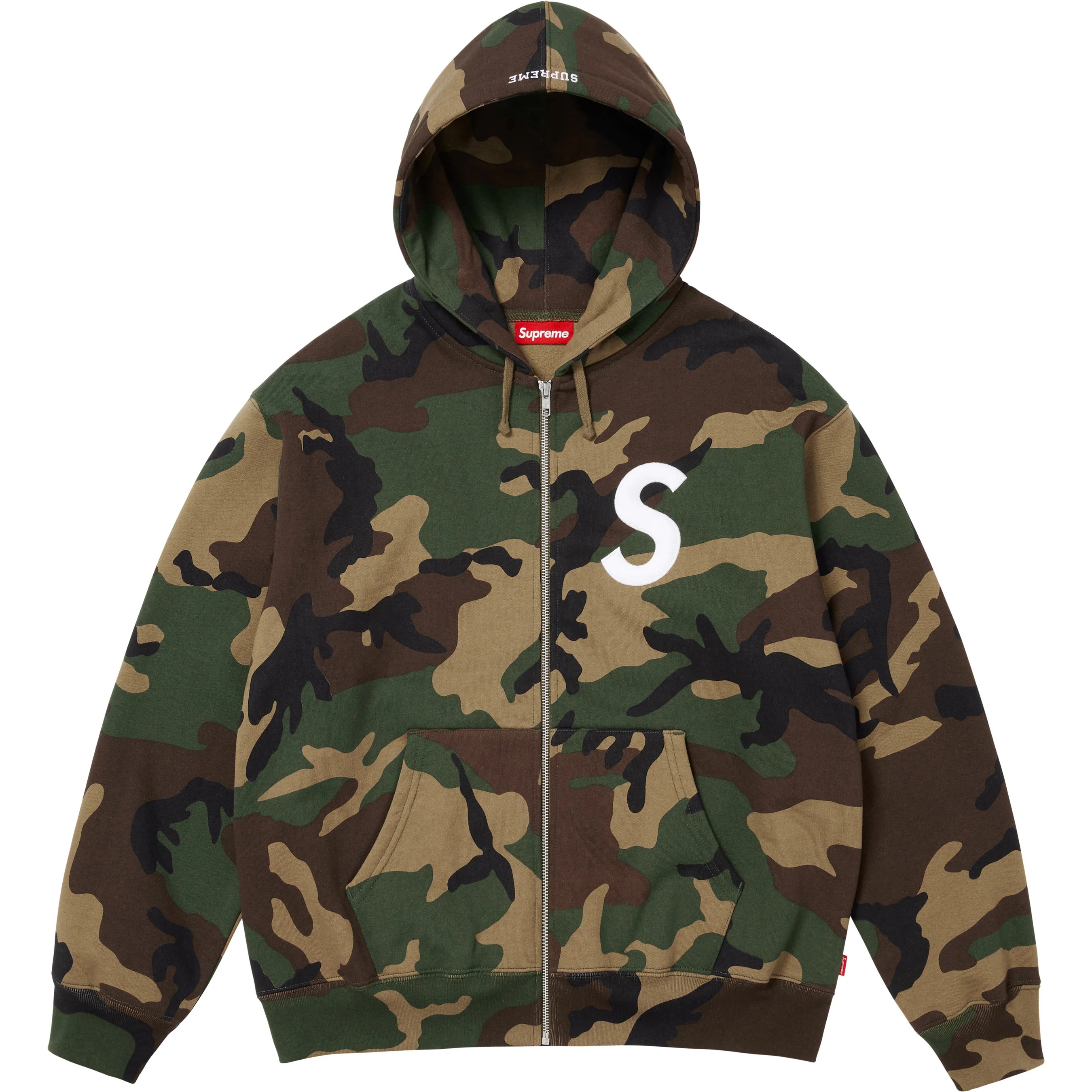 S Logo Zip Up Hooded Sweatshirt view 10